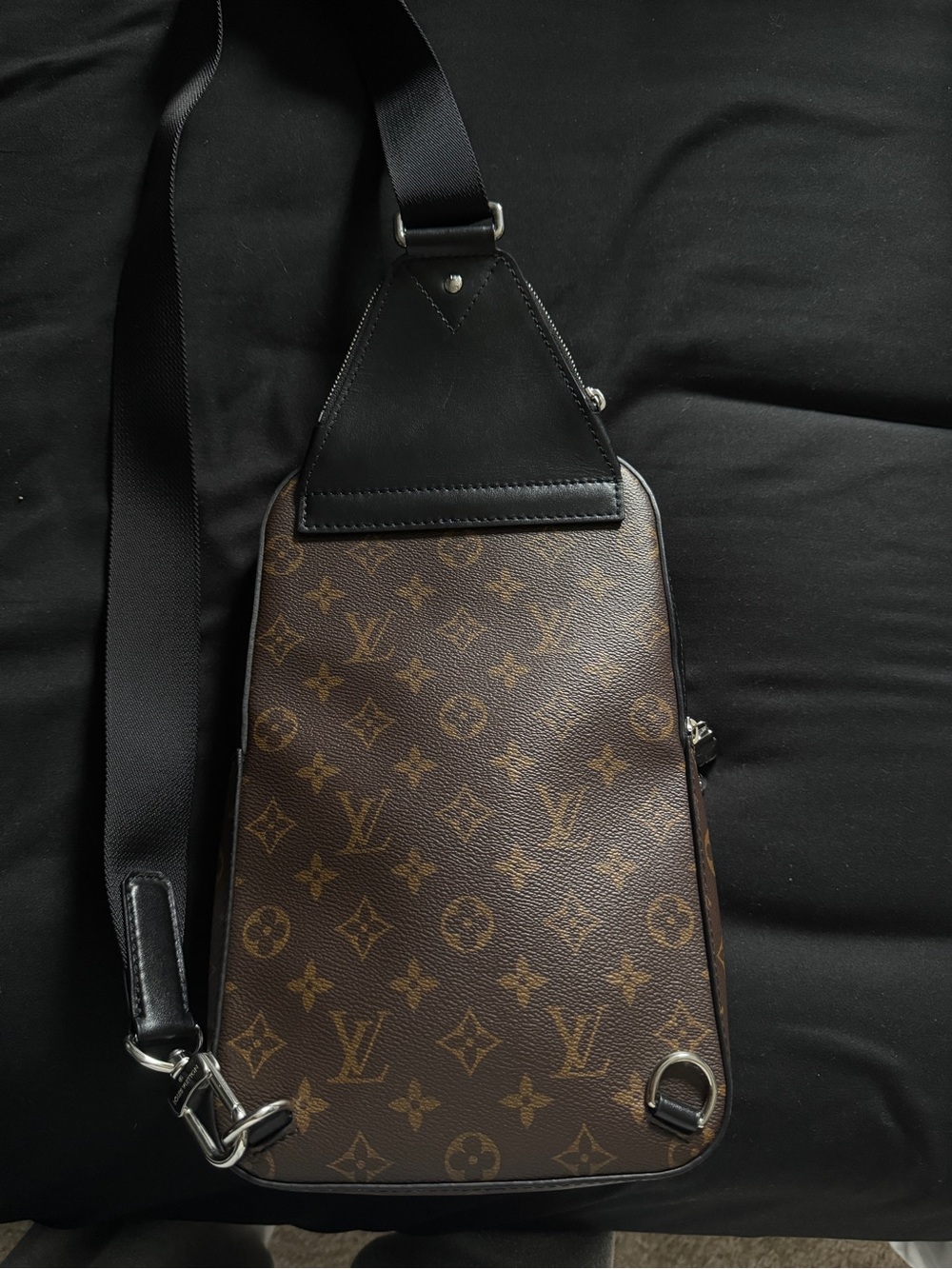 Louis Vuitton Brown & Black Monogram Sling Belt Bag. Like new used twice - Picture 3 of 6